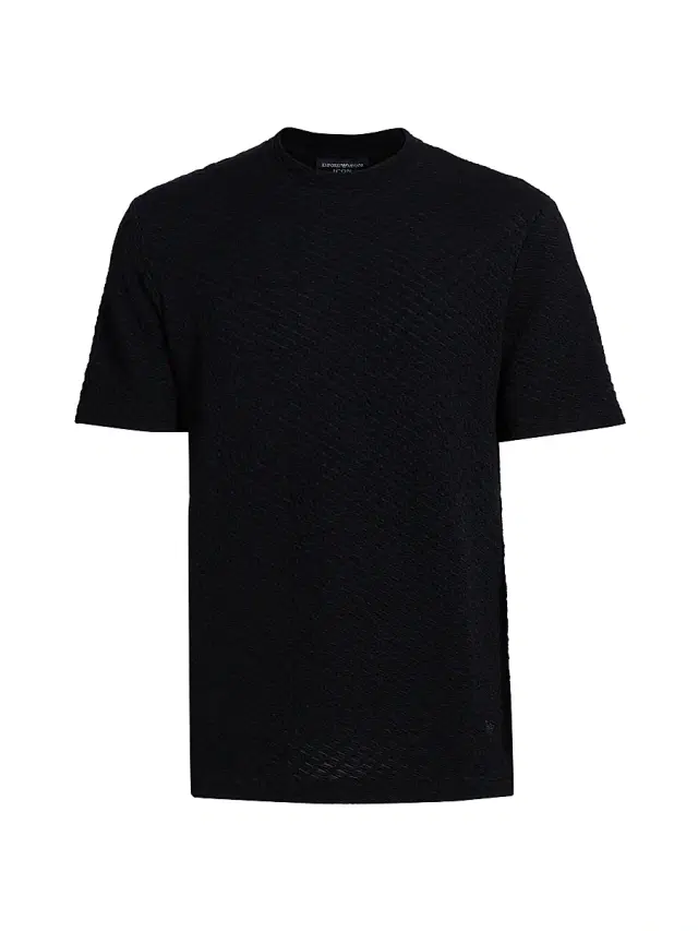 Men's Textured T-Shirt - Black