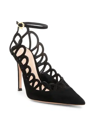 Gianvito Rossi Women's 105MM Suede Pumps - Black - Size 10.5 | Thumbnail 2