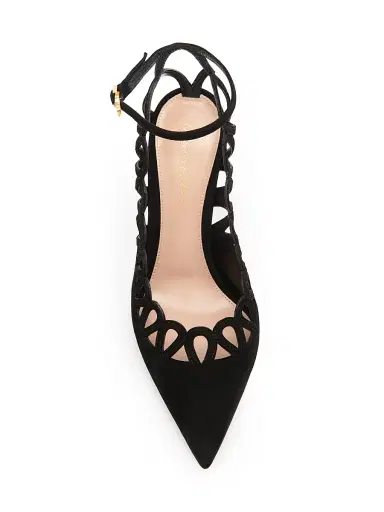 Gianvito Rossi Women's 105MM Suede Pumps - Black - Size 10.5 | Thumbnail 4