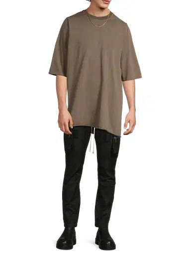 Rick Owens Men's Oversized Cotton T-Shirt - Dust - Size XXL | Thumbnail 2