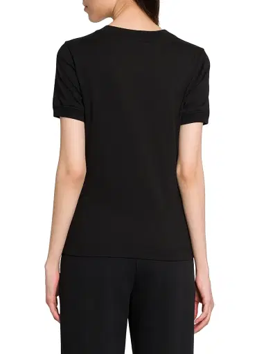 Dolce & Gabbana Women's Cut-Out Logo Cotton T-Shirt - Black | Thumbnail 5 Dolce & Gabbana Women's Cut-Out Logo Cotton T-Shirt - Black | Thumbnail 5
