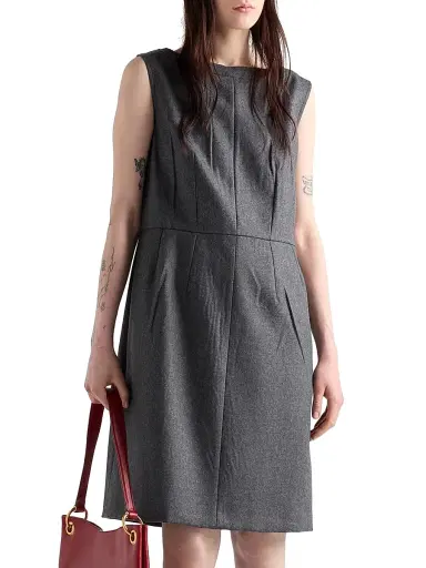 Prada Women's Flannel Dress - Grey | Thumbnail 2