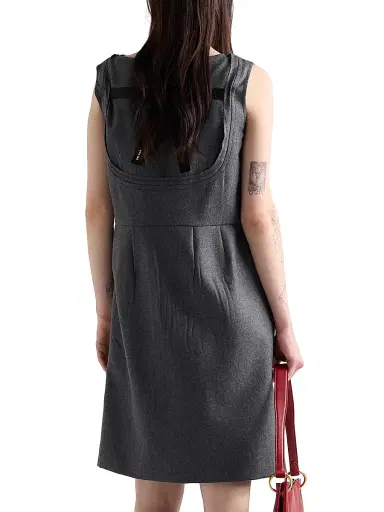 Prada Women's Flannel Dress - Grey | Thumbnail 3