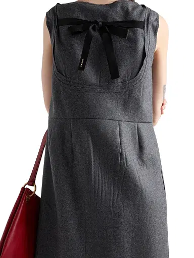 Prada Women's Flannel Dress - Grey | Thumbnail 4