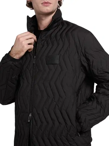 Emporio Armani Men's Zig-Zag Padded Down Jacket - Black - Size 44 | Thumbnail 6 Emporio Armani Men's Zig-Zag Padded Down Jacket - Black - Size 44 | Thumbnail 6