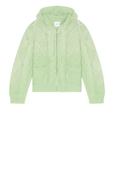 Found Found Zip Up Cable Knit Hoodie | Thumbnail 5 Found Found Zip Up Cable Knit Hoodie | Thumbnail 5