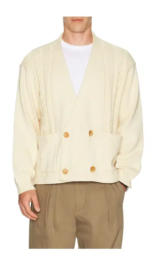 Found Found Double Breasted Cable Knit Cardigan