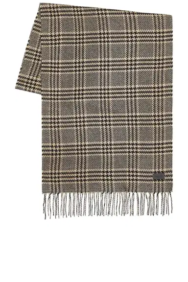 Saint Laurent Long Prince Of Wales Scarf | Thumbnail 1 Saint Laurent Long Prince Of Wales Scarf | Thumbnail 1