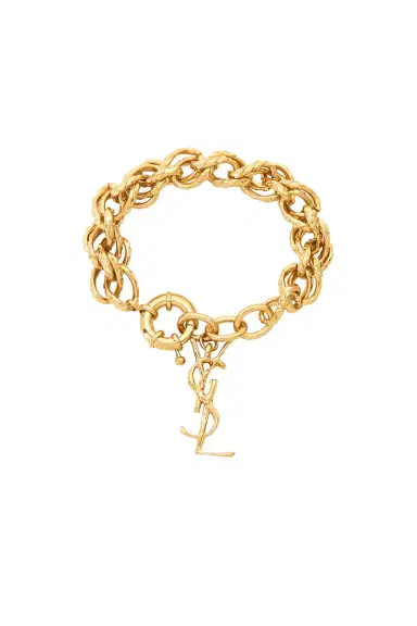 Saint Laurent Hammered Chain Bracelet | Thumbnail 3 Saint Laurent Hammered Chain Bracelet | Thumbnail 3