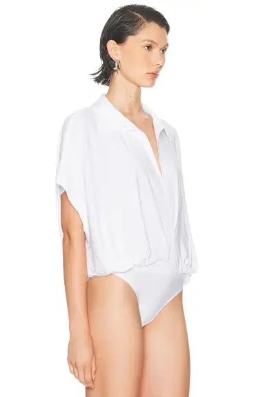 Norma Kamali Super Oversized Sleeveless Boyfriend Bodysuit | Thumbnail 3 Norma Kamali Super Oversized Sleeveless Boyfriend Bodysuit | Thumbnail 3