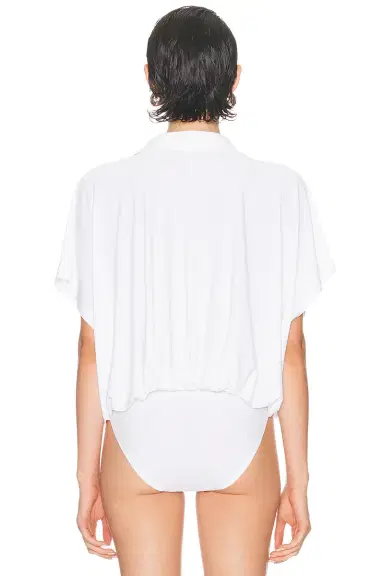 Norma Kamali Super Oversized Sleeveless Boyfriend Bodysuit | Thumbnail 4 Norma Kamali Super Oversized Sleeveless Boyfriend Bodysuit | Thumbnail 4