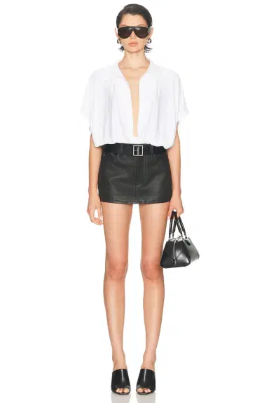 Norma Kamali Super Oversized Sleeveless Boyfriend Bodysuit | Thumbnail 5 Norma Kamali Super Oversized Sleeveless Boyfriend Bodysuit | Thumbnail 5