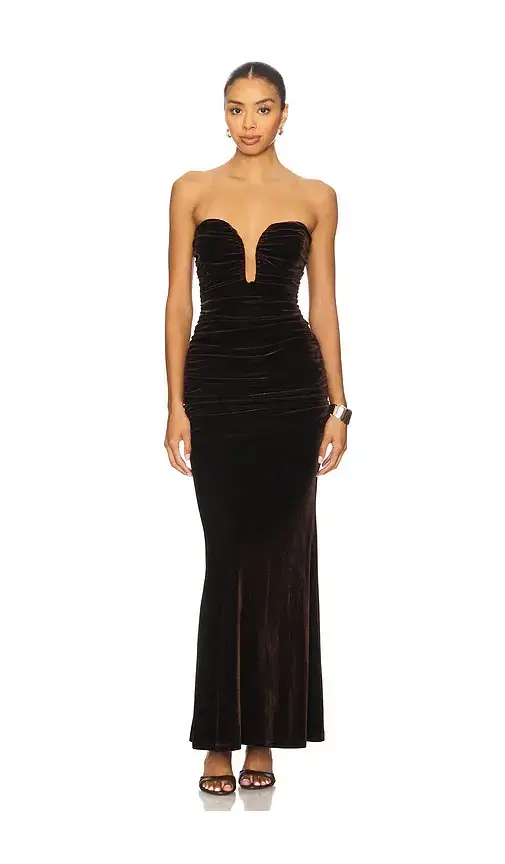 Bardot Elvira Velvet Maxi Dress