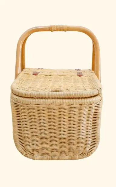 MOMIJI Aurelie Rattan Picnic Basket - Brown | Thumbnail 6 MOMIJI Aurelie Rattan Picnic Basket - Brown | Thumbnail 6
