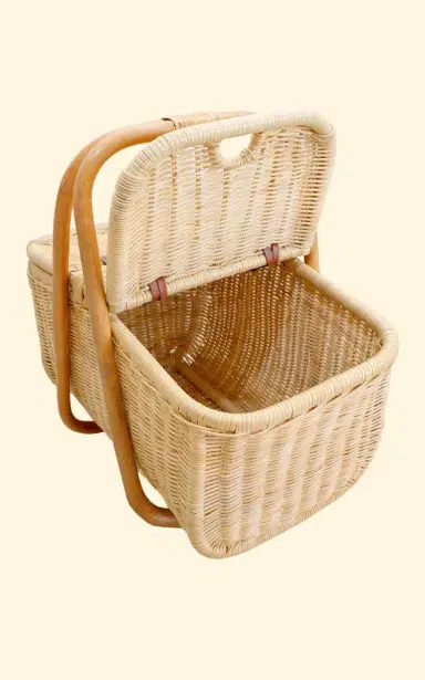 MOMIJI Aurelie Rattan Picnic Basket - Brown | Thumbnail 7 MOMIJI Aurelie Rattan Picnic Basket - Brown | Thumbnail 7