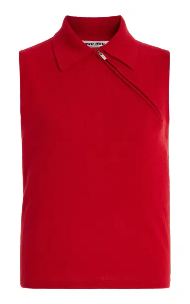 Miu Miu Cashmere Polo Shirt | Thumbnail 1