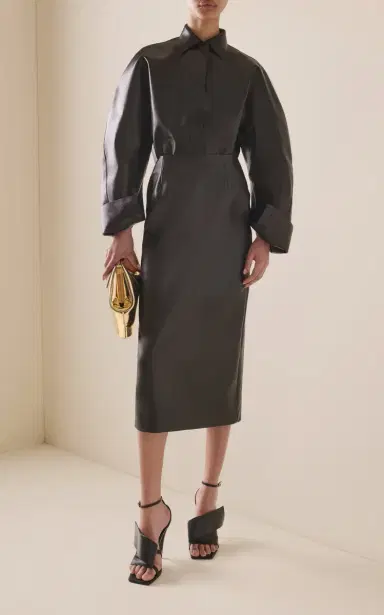 Givenchy Leather Midi Pencil Skirt | Thumbnail 2 Givenchy Leather Midi Pencil Skirt | Thumbnail 2