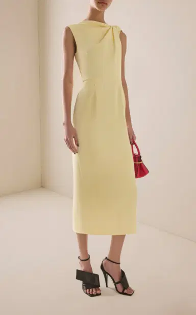 Givenchy Draped Crepe Midi Dress | Thumbnail 2