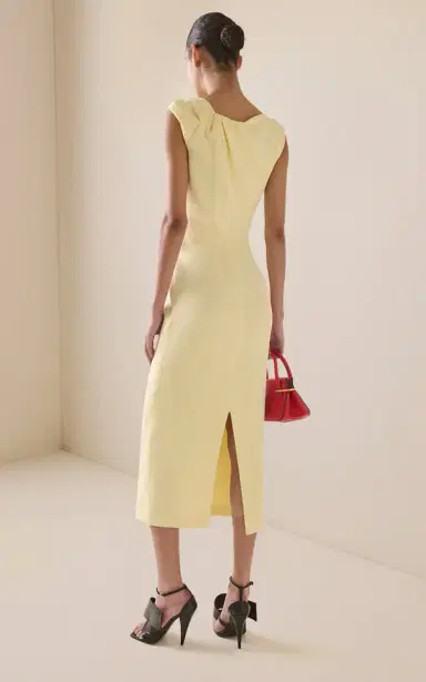 Givenchy Draped Crepe Midi Dress | Thumbnail 4