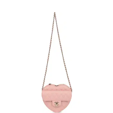 Chanel Chanel CC In Love Large Heart Bag with Chain Light Pink Lambskin Light Gold Hardware | Thumbnail 6 Chanel Chanel CC In Love Large Heart Bag with Chain Light Pink Lambskin Light Gold Hardware | Thumbnail 6