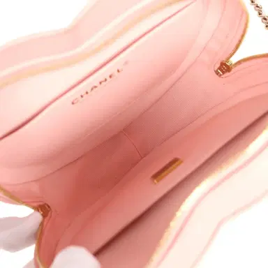 Chanel Chanel CC In Love Large Heart Bag with Chain Light Pink Lambskin Light Gold Hardware | Thumbnail 8 Chanel Chanel CC In Love Large Heart Bag with Chain Light Pink Lambskin Light Gold Hardware | Thumbnail 8