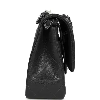 Chanel Chanel Jumbo Classic Double Flap Bag Dark Grey Caviar Silver Hardware | Thumbnail 3 Chanel Chanel Jumbo Classic Double Flap Bag Dark Grey Caviar Silver Hardware | Thumbnail 3