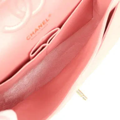 Chanel Chanel Small Classic Double Flap Bag Pink Iridescent Caviar Light Gold Hardware | Thumbnail 9 Chanel Chanel Small Classic Double Flap Bag Pink Iridescent Caviar Light Gold Hardware | Thumbnail 9