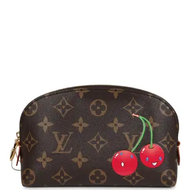 Louis Vuitton Louis Vuitton X Takashi Murakami Cherry Cosmetic Pouch Brown Monogram Gold Hardware | Thumbnail 1