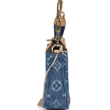 Louis Vuitton Louis Vuitton X Takashi Murakami Cherry Pochette Accessories Denim Monogram Gold Hardware | Thumbnail 3