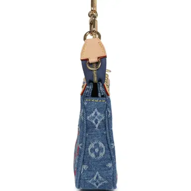 Louis Vuitton Louis Vuitton X Takashi Murakami Cherry Pochette Accessories Denim Monogram Gold Hardware | Thumbnail 7