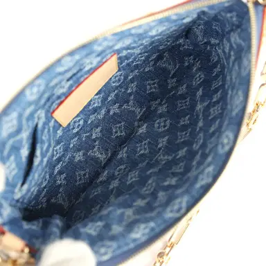 Louis Vuitton Louis Vuitton X Takashi Murakami Cherry Pochette Accessories Denim Monogram Gold Hardware | Thumbnail 10