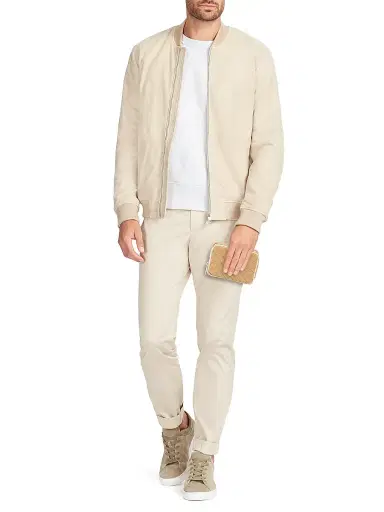 Bottega Veneta Men's Getaway Teen Intrecciato Zip Pouch - Dark Praline White | Thumbnail 2