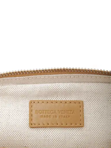 Bottega Veneta Men's Getaway Teen Intrecciato Zip Pouch - Dark Praline White | Thumbnail 6
