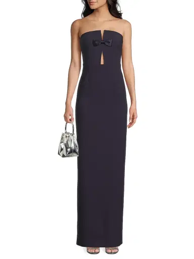 Likely Women's Fallon Strapless Bow Column Gown - Navy | Thumbnail 2 Likely Women's Fallon Strapless Bow Column Gown - Navy | Thumbnail 2