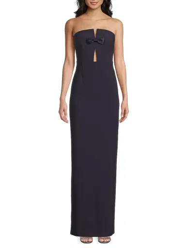Likely Women's Fallon Strapless Bow Column Gown - Navy | Thumbnail 3 Likely Women's Fallon Strapless Bow Column Gown - Navy | Thumbnail 3