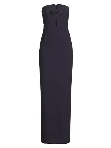 Likely Women's Fallon Strapless Bow Column Gown - Navy | Thumbnail 1 Likely Women's Fallon Strapless Bow Column Gown - Navy | Thumbnail 1