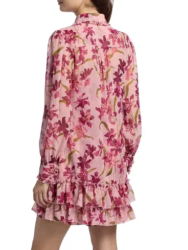 Cinq à Sept Women's Lupetto Trailing Hibiscus Minidress | Thumbnail 5