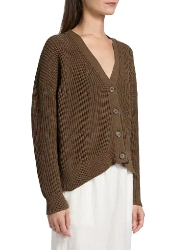 Jenni Kayne Women's Cropped Cotton Coccoon Cardigan - Olive - Size XL | Thumbnail 4