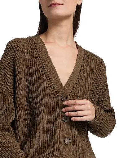 Jenni Kayne Women's Cropped Cotton Coccoon Cardigan - Olive - Size XL | Thumbnail 6
