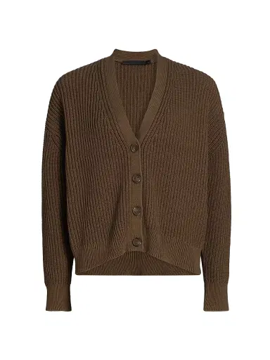 Jenni Kayne Women's Cropped Cotton Coccoon Cardigan - Olive - Size XL | Thumbnail 1