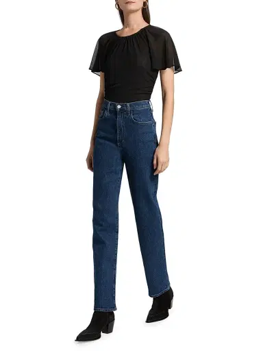 Veronica Beard Women's Arisa Mixed Media Top | Thumbnail 2 Veronica Beard Women's Arisa Mixed Media Top | Thumbnail 2