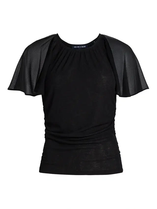Women's Arisa Mixed Media Top - Black