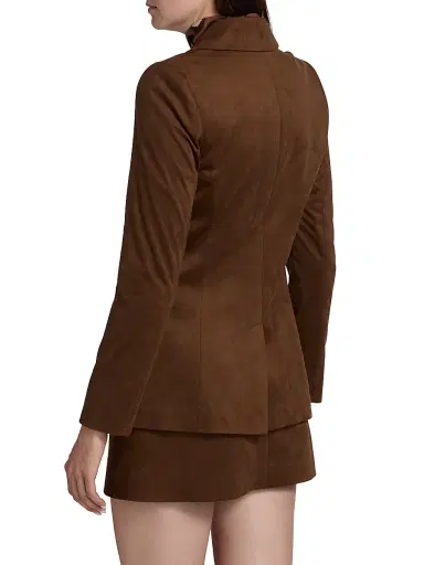 Ramy Brook Women's Marilyn Faux-Suede Single-Breasted Blazer - Coffee | Thumbnail 5