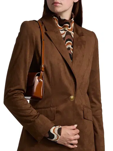 Ramy Brook Women's Marilyn Faux-Suede Single-Breasted Blazer - Coffee | Thumbnail 6