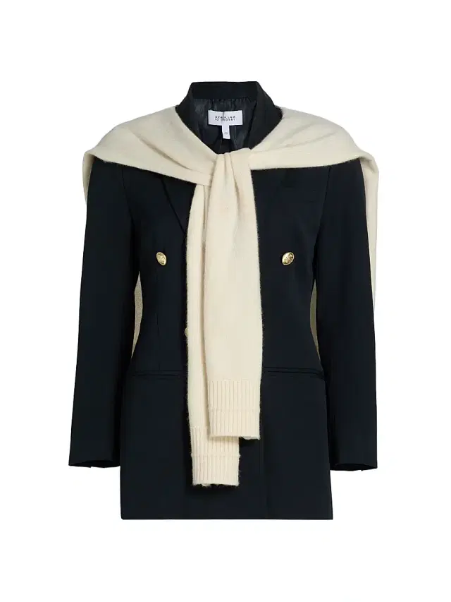Derek Lam 10 Crosby Women's Walter Tailored Jacket & Shrug - Midnight Chalk