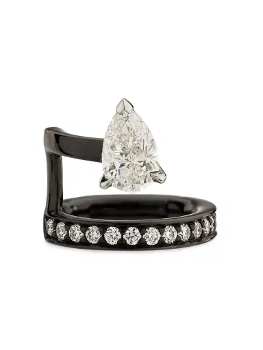 Repossi Women's Serti Sur Vide 18K Black Gold & 0.37 TCW Diamond Ear Cuff - Black | Thumbnail 5
