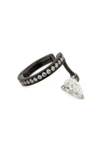 Repossi Women's Serti Sur Vide 18K Black Gold & 0.37 TCW Diamond Ear Cuff - Black | Thumbnail 1