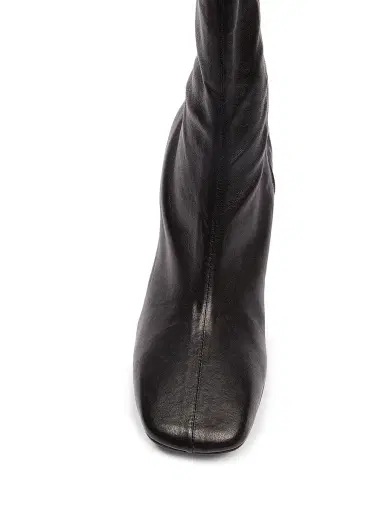Dries Van Noten Women's Leather Wedge Booties - Black - Size 6.5 | Thumbnail 4
