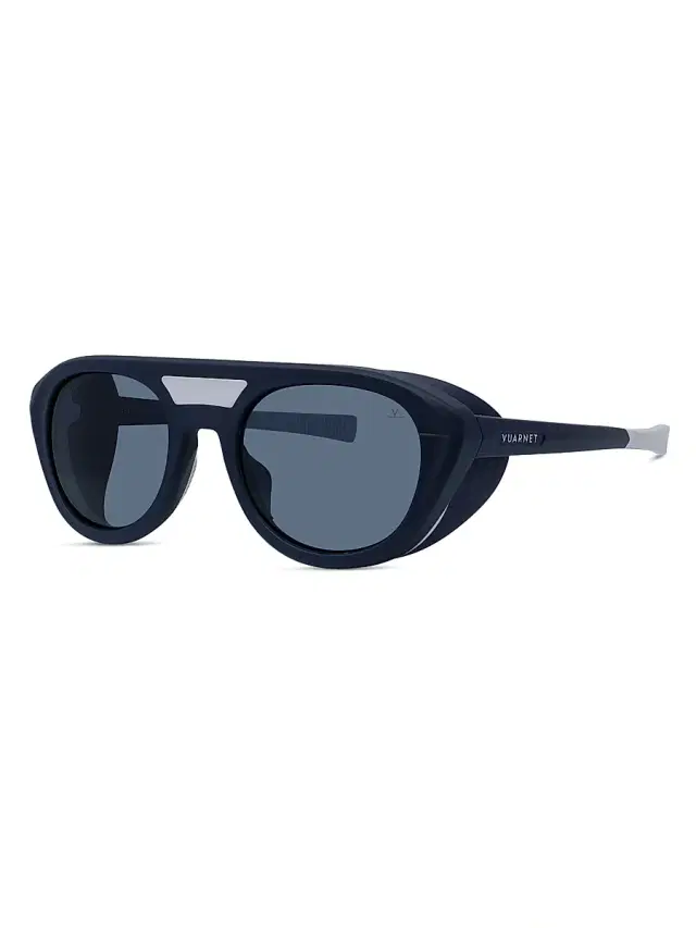 Vuarnet Men's Outdoor Ice 04 Round Sunglasses - Matte Blue