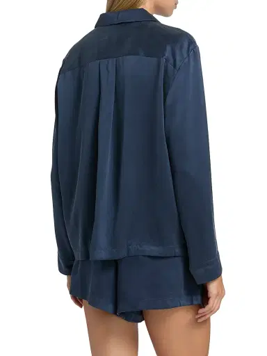 Lunya Women's Washable Silk Pajamas - Deep Blue | Thumbnail 5 Lunya Women's Washable Silk Pajamas - Deep Blue | Thumbnail 5